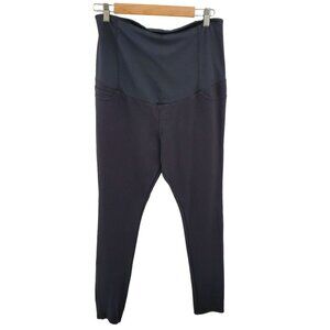Isabel Maternity Womens Active Black Over The‎ Belly Leggings Sz M Stretch